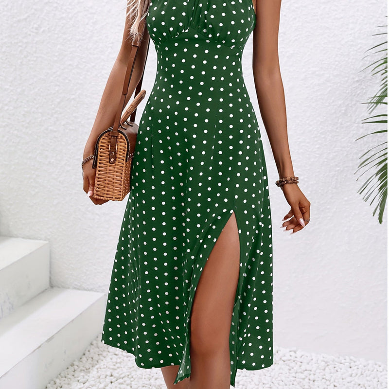 Robe Porte-Jarretelles Polka Élégante