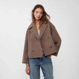 Manteau long femme style européen-américain