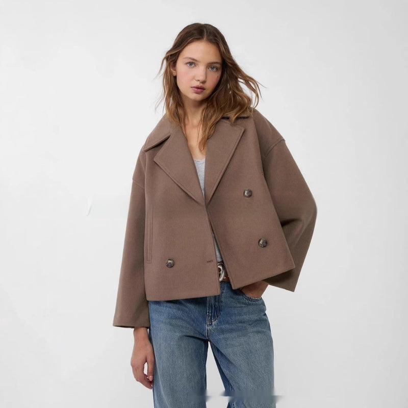 Manteau long femme style européen-américain