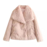 Manteau en Peluche d'Hiver Chic