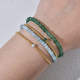 Bracelet double couche pierres naturelles