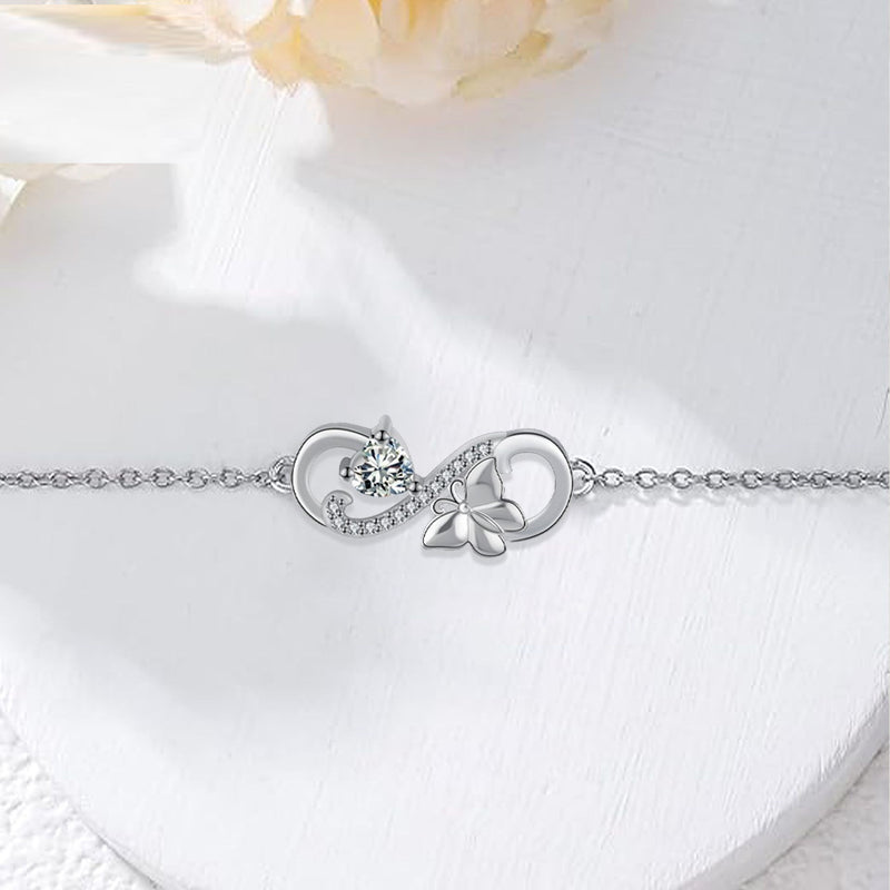 Bracelet infini papillon femme ajustable