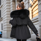 Manteau Épais Matelassé en Velours