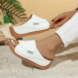 DYNA - Mules Compensées en Cuir Respirant