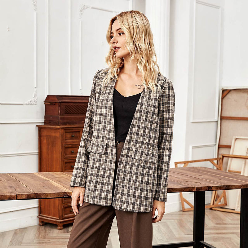 Blazer à Carreaux Automne-Hiver