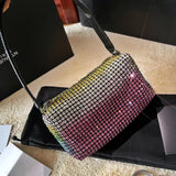 Mini Sac Strass Satin Élégant