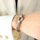 Bracelet titane plaqué or hip-hop