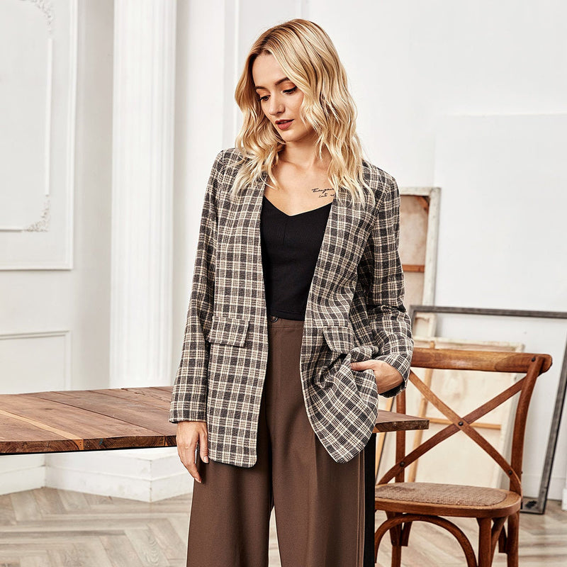 Blazer à Carreaux Automne-Hiver