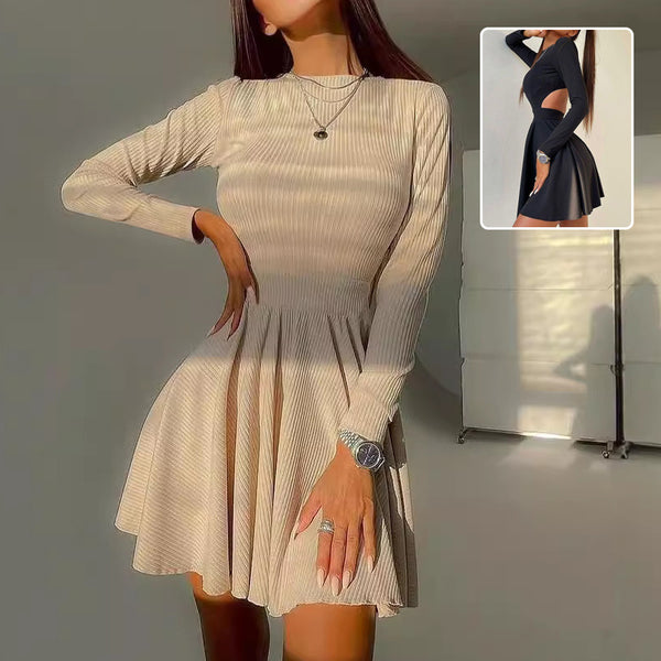 Robe Y2K Dentelée Manches Longues