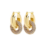 Boucles Cercle Double Or 18K Diamants