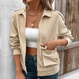Manteau en velours côtelé zippé
