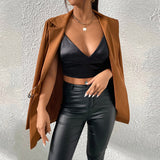 Veste cardigan slim à col tailleur femme