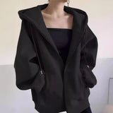 Sweat à capuche zippé vintage