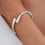 Bracelet Goutte d'Eau Métallique Brillant