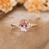 Bague ovale zircon femme européenne