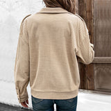 Manteau en velours côtelé zippé