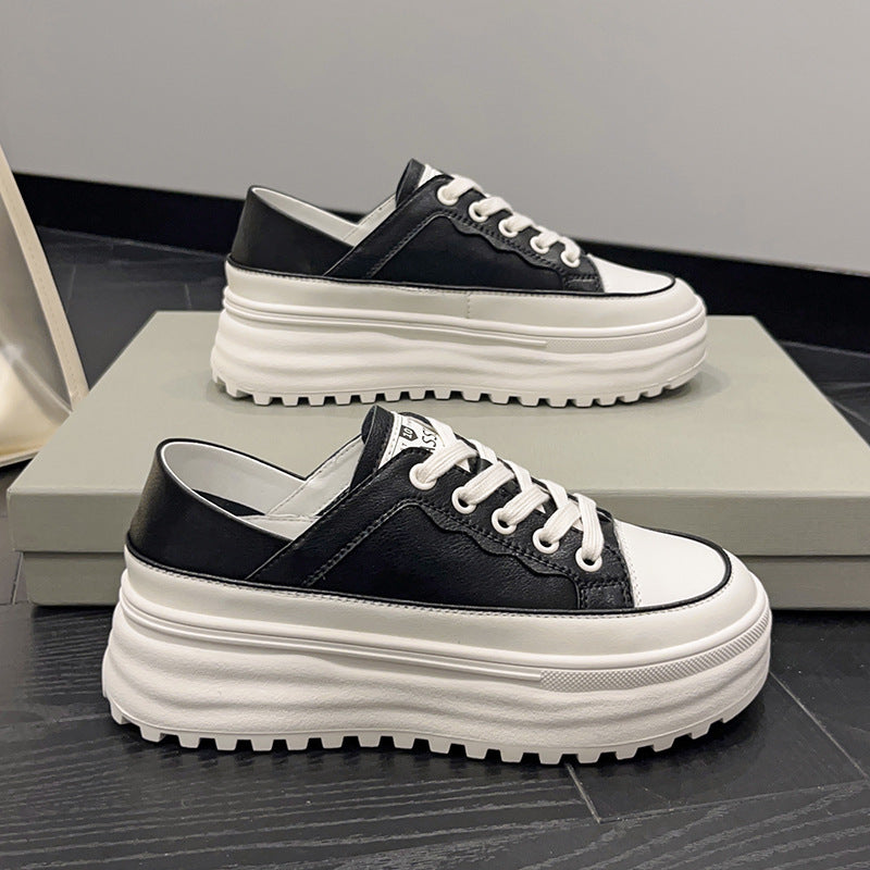 Chaussures Plates Cuir Étudiantes