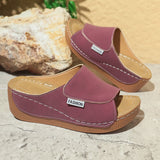 DYNA - Mules Compensées en Cuir Respirant