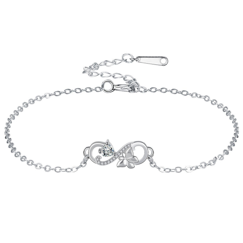 Bracelet infini papillon femme ajustable