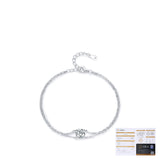 Bracelet double couche moissanite argent