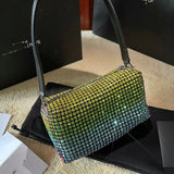 Mini Sac Strass Satin Élégant