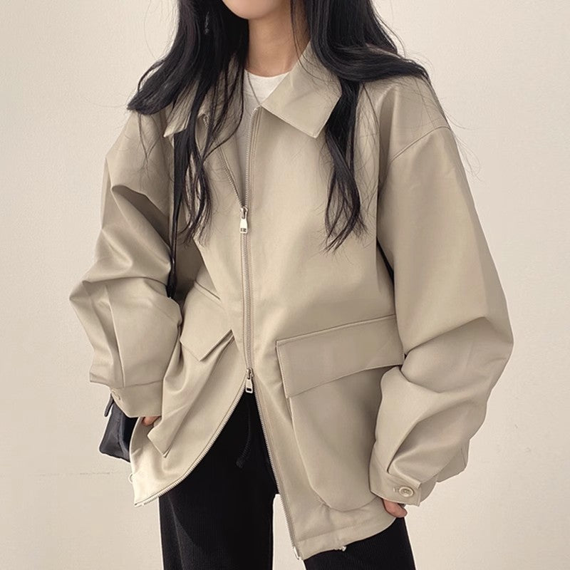 Veste cardigan rétro à grandes poches