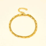 Bracelet torsadé femme en acier titane
