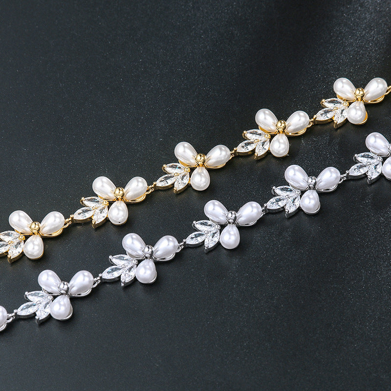 Bracelet perles femme or