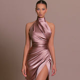 Robe Longue Col Montant Élégante