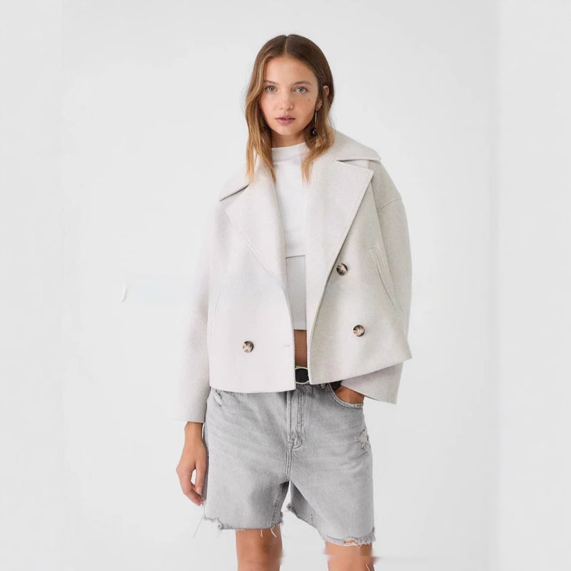 Manteau long femme style européen-américain