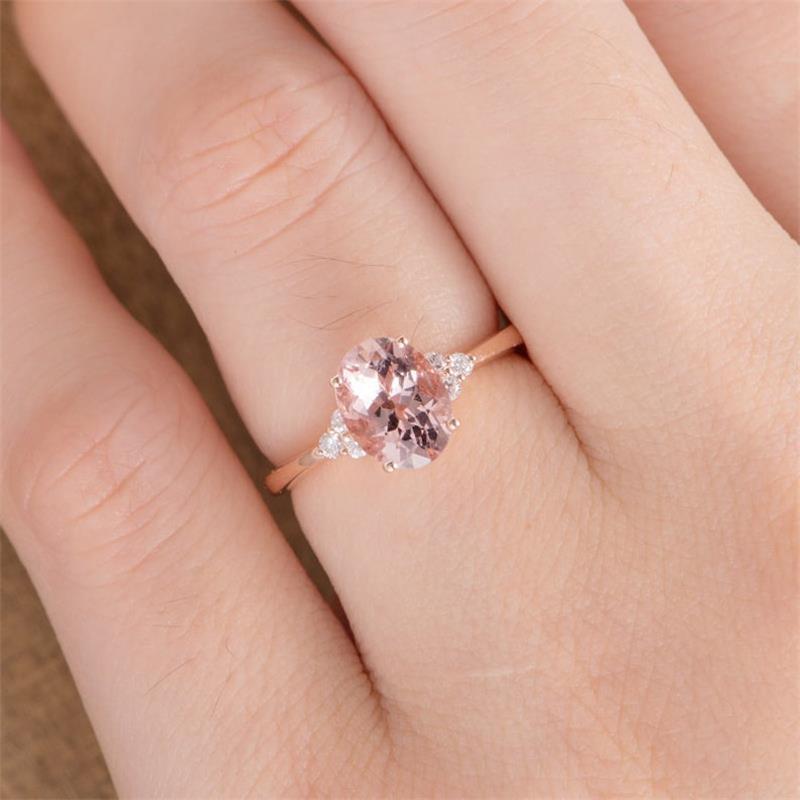 Bague ovale zircon femme européenne