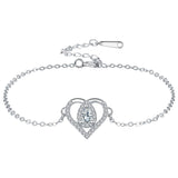 Bracelet ajustable cœur Saint-Valentin