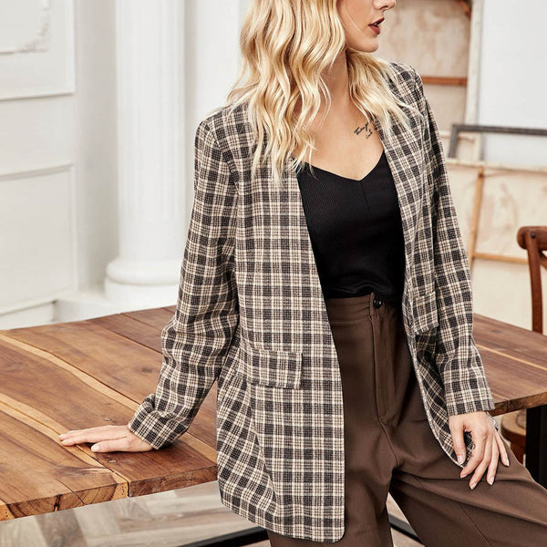 Blazer à Carreaux Automne-Hiver