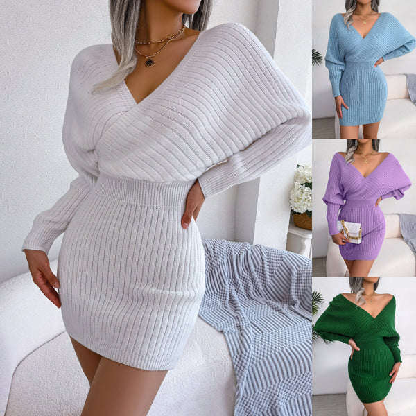 Robe Cintrée Col V Croisé