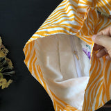 Sac rétro jaune motif zèbre