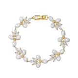 Bracelet perles femme or