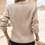 Blazer Décontracté Femme Manches Trois-quarts