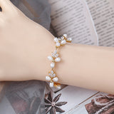 Bracelet perles femme or