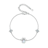Bracelet argent S925 patte chat