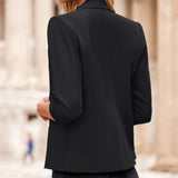 Blazer Décontracté Femme Manches Trois-quarts