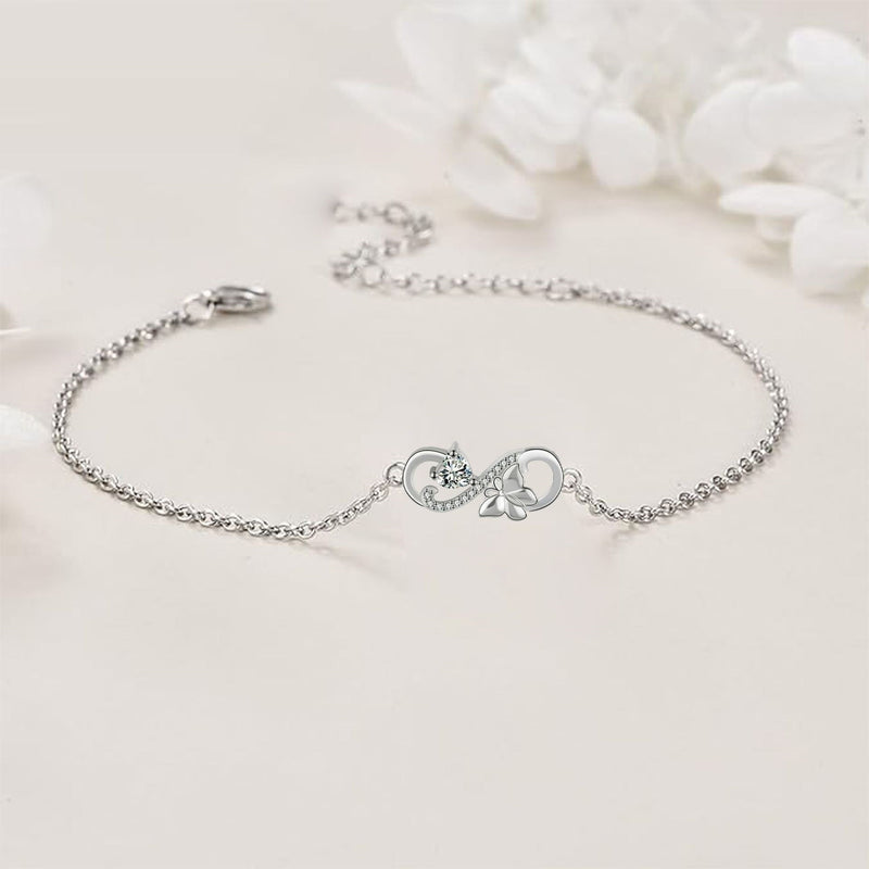 Bracelet infini papillon femme ajustable
