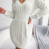 Robe Taille Cintrée Manches Longues