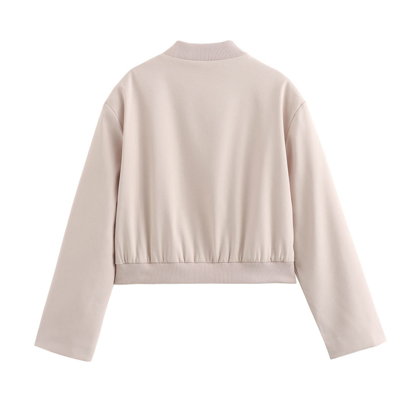 Veste courte bicolore femme