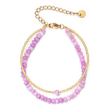 Bracelet double couche pierres naturelles