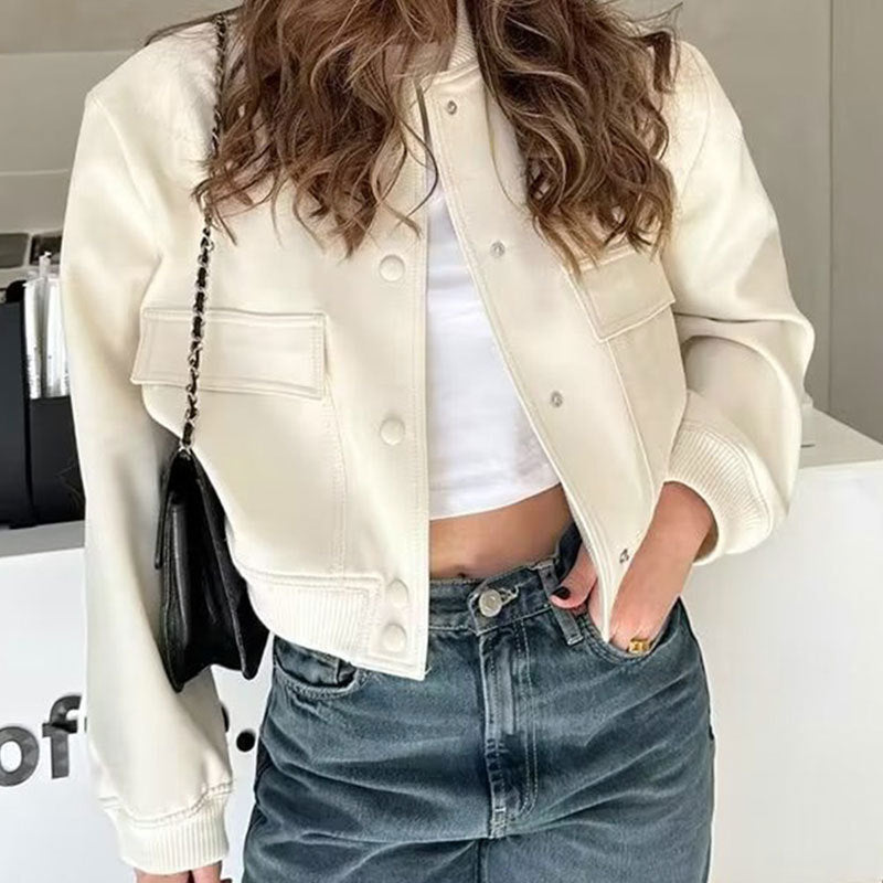 Veste femme à grand col