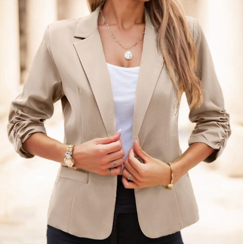 Blazer Décontracté Femme Manches Trois-quarts