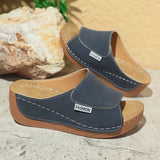 DYNA - Mules Compensées en Cuir Respirant