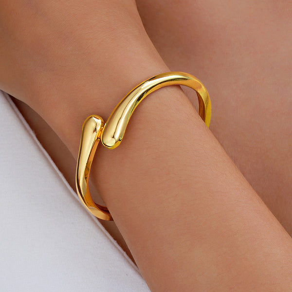 Bracelet Goutte d'Eau Métallique Brillant