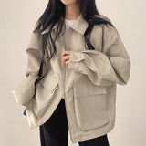 Veste cardigan rétro à grandes poches