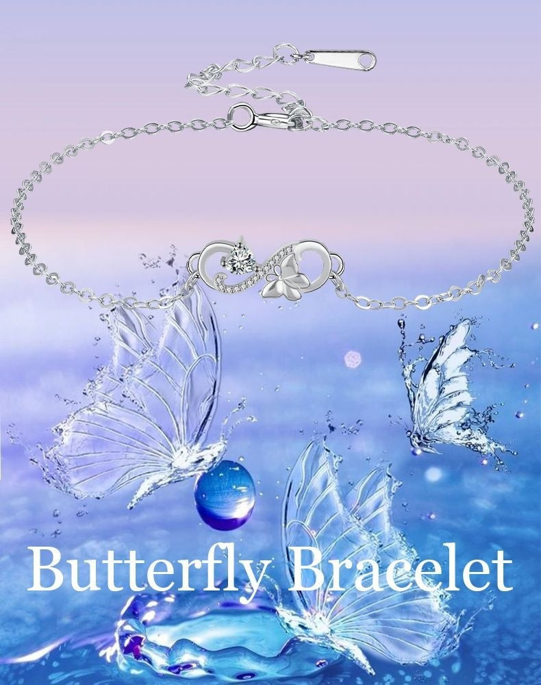 Bracelet infini papillon femme ajustable